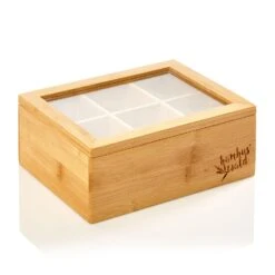 Teebox 6 Fächer 90 Teebeutel Kunststoff-Sichtfenster Bambus -Warmekuche Pro Geschaft 10038069 yy 0007 logo