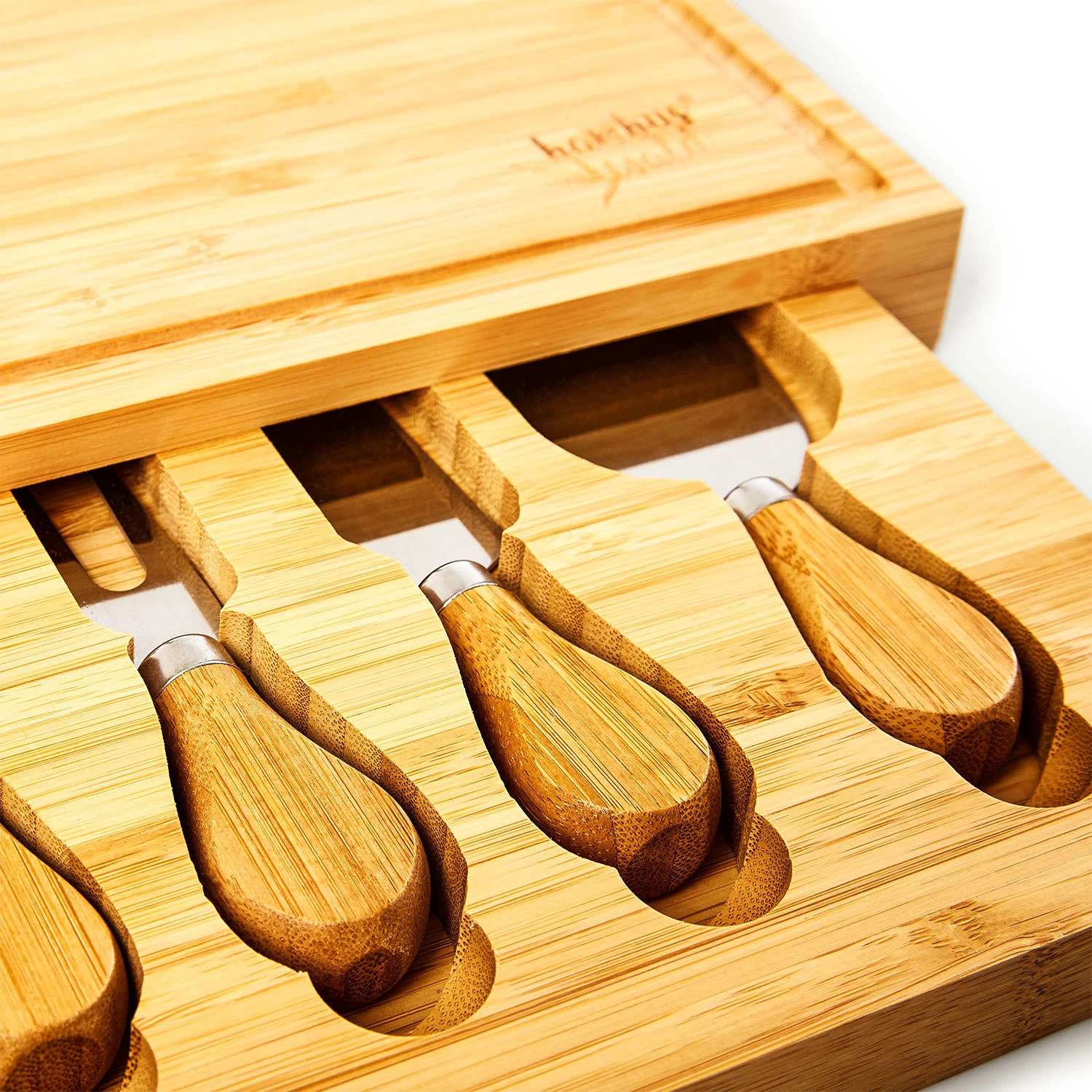 Käsebrett Mit Messerfach 25,2x3x19,5 Cm 4 Spezialmesser Pflegeleicht 6 Käsebrett Mit Messerfach 25,2x3x19,5 Cm 4 Spezialmesser Pflegeleicht – Bild 6