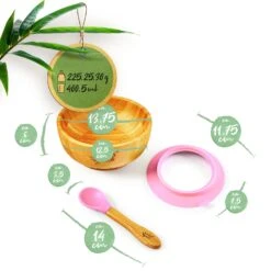 Kindergeschirr Mit Bambusschale Und Löffel 400 Ml Inkl. Saugnapf Ø: 13,7 Cm -Warmekuche Pro Geschaft 10038085 yy 0006 logo