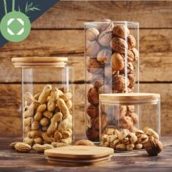 Eckiges Glas Mit Bambusdeckel Luftdicht Silikonring 6 X 15 Cm 300 Ml -Warmekuche Pro Geschaft 10038114 yy 0004 logo