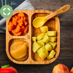 Kindergeschirr Bambusteller & Löffel 250 Ml Saugnapf 18 X 18 Cm -Warmekuche Pro Geschaft 10038162 yy 0005 logo