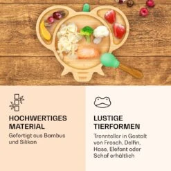 Kindergeschirr Bambusteller & Löffel 250 Ml Inkl. Saugnapf 18 X 18 Cm -Warmekuche Pro Geschaft 10038287 de 0004 logo