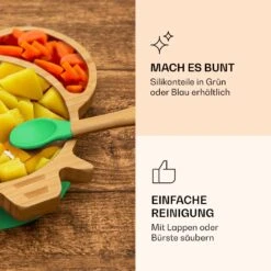 Kindergeschirr Bambusteller & Löffel 250 Ml Inkl. Saugnapf 18 X 18 Cm -Warmekuche Pro Geschaft 10038287 de 0005 logo