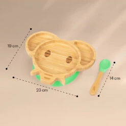 Kindergeschirr Bambusteller & Löffel 250 Ml Inkl. Saugnapf 18 X 18 Cm -Warmekuche Pro Geschaft 10038287 yy 0006 logo