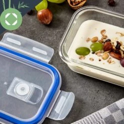 Rechteckige Glasbox 1520 Ml, 1040 Ml, 640 Ml, 370 Ml Mit Deckel 4er-Set -Warmekuche Pro Geschaft 10038296 yy 0005 logo