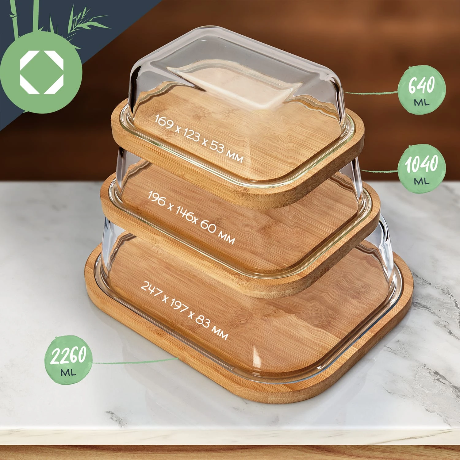 Glas-Käseglocke Bambusboden Luftdicht Geschmacksneutral Spülmaschinenfest 6 Glas-Käseglocke Bambusboden Luftdicht Geschmacksneutral Spülmaschinenfest – Bild 6