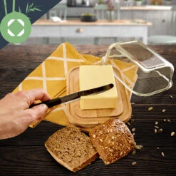 Glas-Butterdose Bambusboden Luftdicht Spülmaschinenfest 8 Glas-Butterdose Bambusboden Luftdicht Spülmaschinenfest -Warmekuche Pro Geschaft 10038310 yy 0003 logo