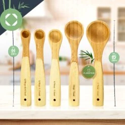 Messlöffel-Set Back- Und Kochbesteck Ideales Abmessen 5er-Set Bambus -Warmekuche Pro Geschaft 10038313 yy 0007 logo