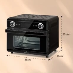 AeroVital Jumbo 3-in-1 Heißluftfritteuse Toaster Dörrautomat 1550 W 18 Liter -Warmekuche Pro Geschaft 10038339 yy 0011 dimensions