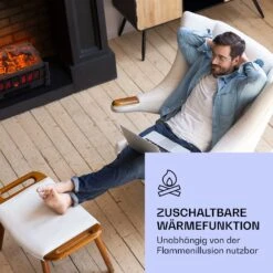 Kamini FXL 2G Elektrischer Kamin Kamineinsatz 1800 W LED-3D-Flammenillusion -Warmekuche Pro Geschaft 10038365 de 0006 logo