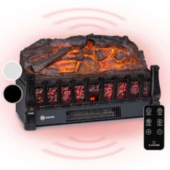 Kamini FXL 2G Elektrischer Kamin Kamineinsatz 1800 W LED-3D-Flammenillusion