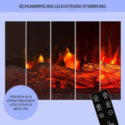 Kamini FXL 2G Elektrischer Kamin Kamineinsatz 1800 W LED-3D-Flammenillusion -Warmekuche Pro Geschaft 10038366 de 0008 usp