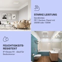 Wondersky Decken-Infrarotheizstrahler 2-er Set 350W 60x6,5x60 Cm IP44 12 Wondersky Decken-Infrarotheizstrahler 2-er Set 350W 60x6,5x60 Cm IP44 -Warmekuche Pro Geschaft 10038379 de 0005 logo