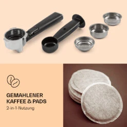 Pausa Espressomaker 1350 Watt 20 Bar Druck Wassertank: 1,4 Liter Edelstahl -Warmekuche Pro Geschaft 10038393 de 0003 logo