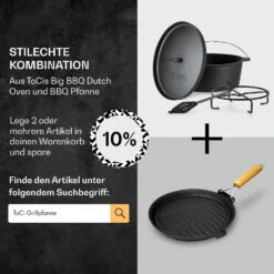 Galloway Dutch Oven 12.0 BBQ-Topf Gusseisen Größe XL / 12 Qt -Warmekuche Pro Geschaft 10038583 de 0007 usp