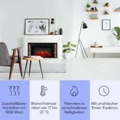 Saint Helens Elektrokamin 1900 W LED-Technik Fernbedienung -Warmekuche Pro Geschaft 10038615 de 0003 usp