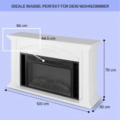 Saint Helens Elektrokamin 1900 W LED-Technik Fernbedienung -Warmekuche Pro Geschaft 10038615 de 0005 usp