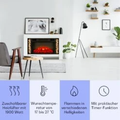 Studio Loft 2 Elektrokamin 1900 W LED-Technik Fernbedienung -Warmekuche Pro Geschaft 10038617 de 0003 usp