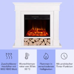 Las Pilas Elektrokamin Heizlüfter 900/1800W Wochentimer Fernbedienung -Warmekuche Pro Geschaft 10038629 de 0003 usp