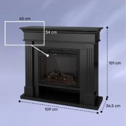Las Pilas Elektrokamin Heizlüfter 900/1800W Wochentimer Fernbedienung -Warmekuche Pro Geschaft 10038630 yy 0008 dimensions