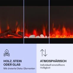 Galeras Elektrischer Wand- Und Einbaukamin 1800 W LED 3 Farben Timer -Warmekuche Pro Geschaft 10038687 de 0004 logo