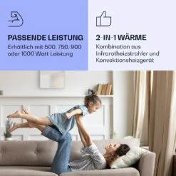 La Palma 1000 Smart 2-in-1 Heizgerät Infrarot Konvektor 120x60cm 1000W Spiegel -Warmekuche Pro Geschaft 10039837 de 0004 logo