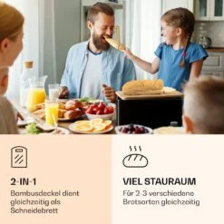 Oklahoma Brotkasten Metall 35,5x15,5x23 Cm Bambus-Deckel Schneidebrett -Warmekuche Pro Geschaft 10039843 de 0003 logo