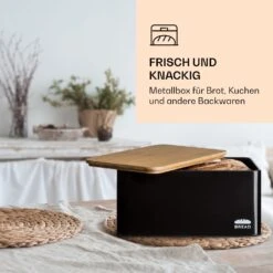 Oklahoma Brotkasten Metall 35,5x15,5x23 Cm Bambus-Deckel Schneidebrett -Warmekuche Pro Geschaft 10039843 de 0004 logo