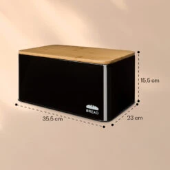 Oklahoma Brotkasten Metall 35,5x15,5x23 Cm Bambus-Deckel Schneidebrett -Warmekuche Pro Geschaft 10039843 yy 0005 logo