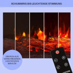 Dukono Elektrokamin 1800 W LED-Flammen Heizlüfter Timer Holzfach -Warmekuche Pro Geschaft 10039853 de 0008 usp