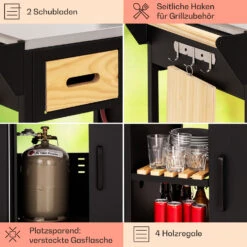 Jersey Outdoor Kitchen Gasgrill Spüle 20,7 KW 5+1 Brenner Mobil -Warmekuche Pro Geschaft 10039854 de 0005 usp