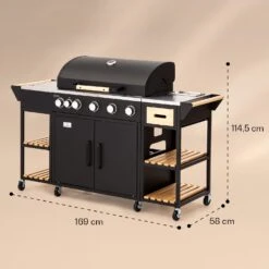 Jersey Outdoor Kitchen Gasgrill 20,7 KW 5+1 Brenner Mobil Regenschutz 15 Jersey Outdoor Kitchen Gasgrill 20,7 KW 5+1 Brenner Mobil Regenschutz -Warmekuche Pro Geschaft 10039855 yy 0008 dimensions