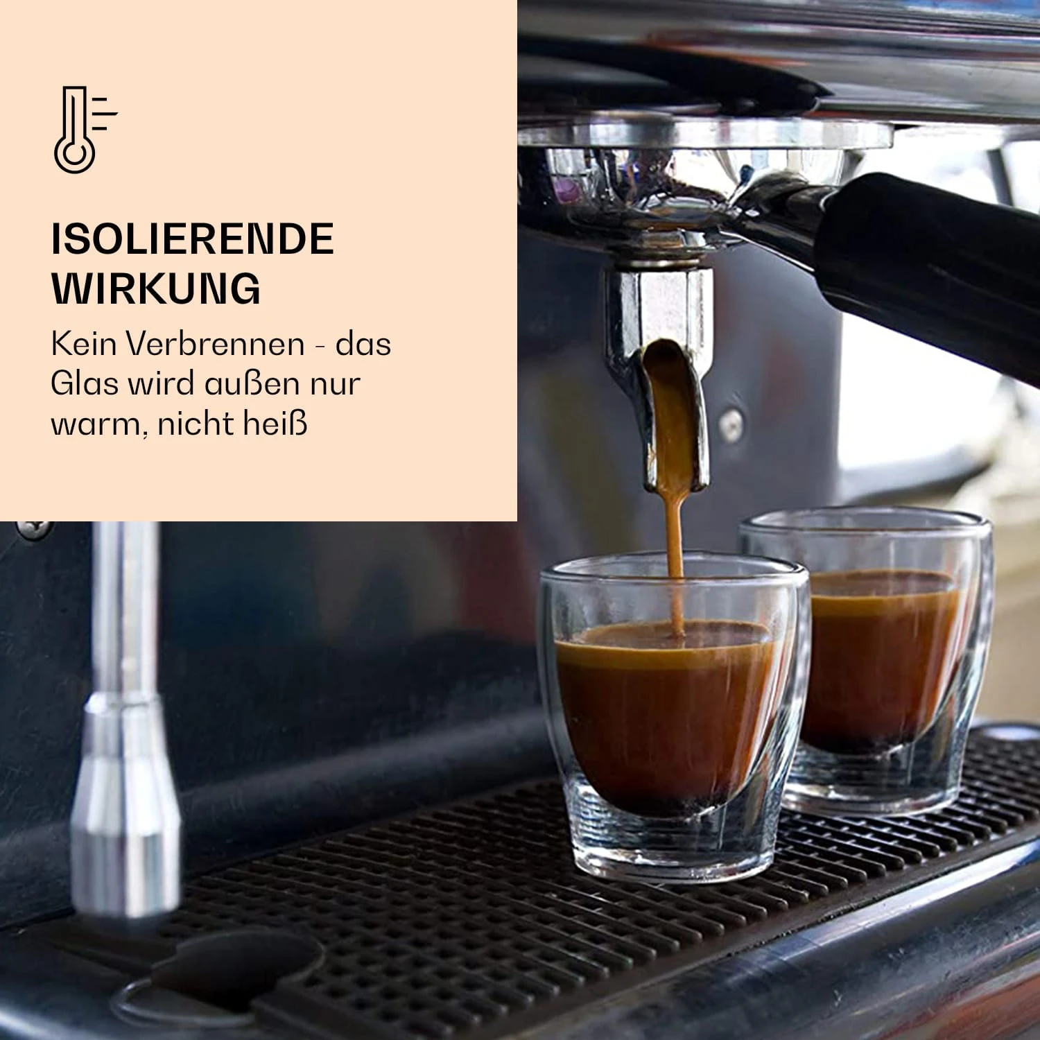 DUOS Doppelwandiges Glas 80 Ml Trinkglas Espresso Borosilikatglas 2 DUOS Doppelwandiges Glas 80 Ml Trinkglas Espresso Borosilikatglas – Bild 2