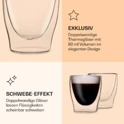 DUOS Doppelwandiges Glas 80 Ml Trinkglas Espresso Borosilikatglas 12 DUOS Doppelwandiges Glas 80 Ml Trinkglas Espresso Borosilikatglas -Warmekuche Pro Geschaft 10039886 de 0006 logo