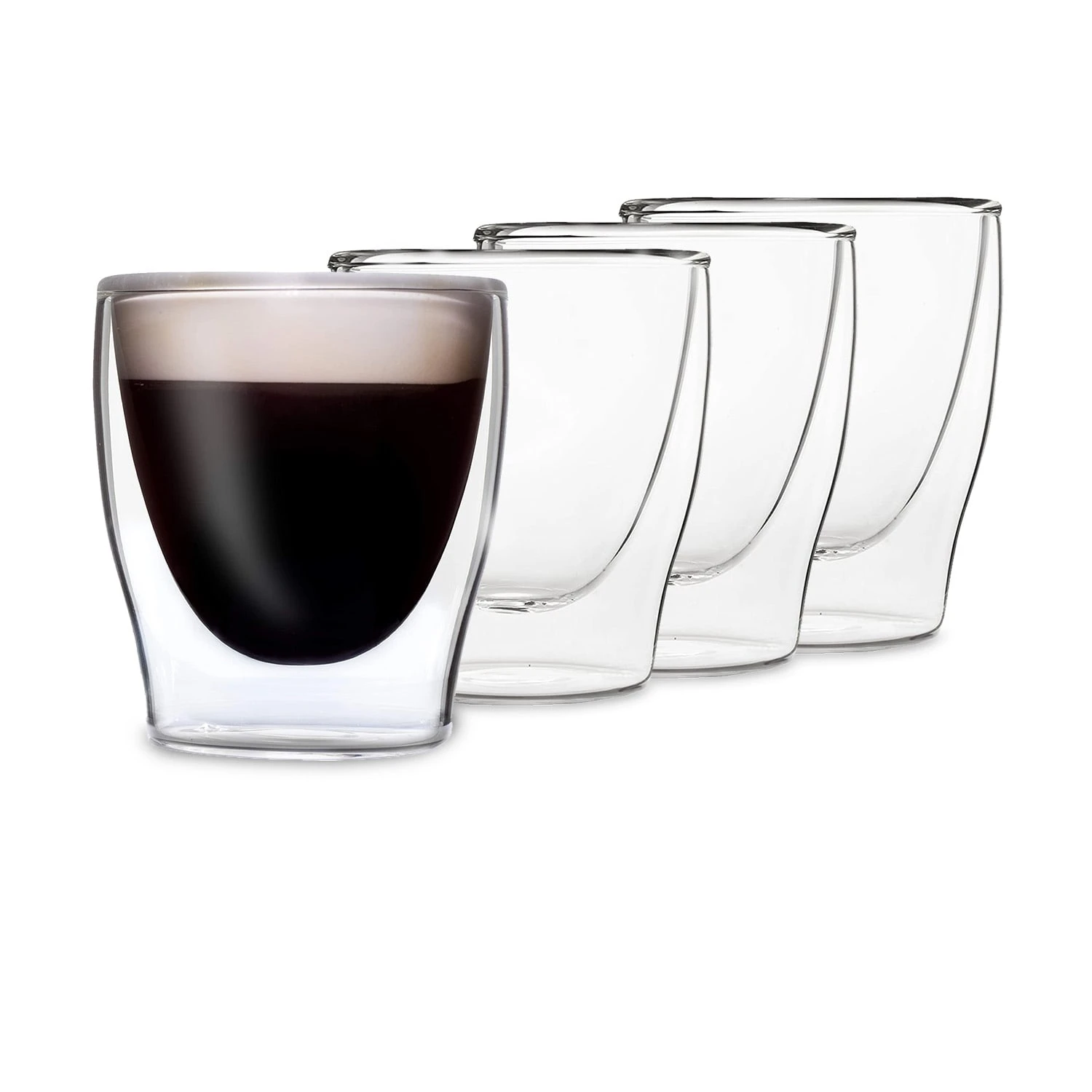 DUOS Doppelwandiges Glas 80 Ml Trinkglas Espresso Borosilikatglas 1 DUOS Doppelwandiges Glas 80 Ml Trinkglas Espresso Borosilikatglas