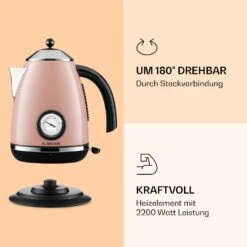 Aquavita Chalet Wasserkocher 1,7 Liter 2200 Watt Temperaturanzeige Edelstahl -Warmekuche Pro Geschaft 10040038 de 0003 logo