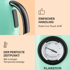 Aquavita Chalet Wasserkocher 1,7 Liter 2200 Watt Temperaturanzeige Edelstahl -Warmekuche Pro Geschaft 10040040 de 0005 logo