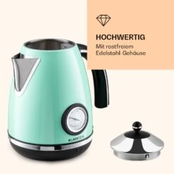 Aquavita Chalet Wasserkocher 1,7 Liter 2200 Watt Temperaturanzeige Edelstahl -Warmekuche Pro Geschaft 10040040 de 0006 logo