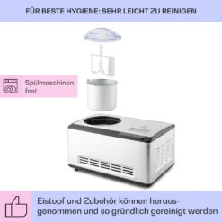 Dolce Bacio Smart Eiscremebereiter Yogurtmaker Kompressor 2 Liter WiFi Touch Edelstahl -Warmekuche Pro Geschaft 10040048 de 0005 logo