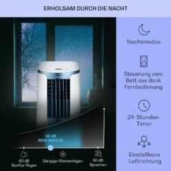 New Breeze 7 Mobile Klimaanlage 7000BTU 2,1kW Bis 34m² EEC A Mobil Fernbedienung -Warmekuche Pro Geschaft 10040153 de 0004 usp