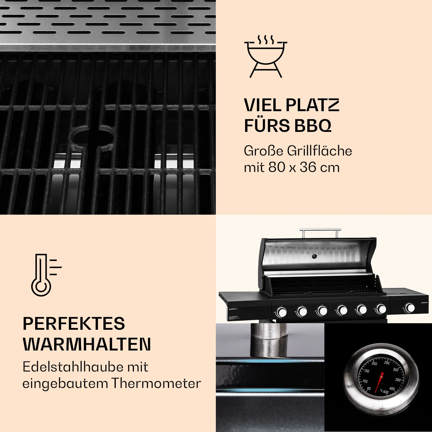 Valdosta 6.1 Gasgrill 6+1 Brenner 19,3 KW Gesamtleistung 3 Valdosta 6.1 Gasgrill 6+1 Brenner 19,3 KW Gesamtleistung – Bild 3