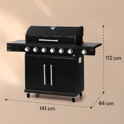 Valdosta 6.1 Gasgrill 6+1 Brenner 19,3 KW Gesamtleistung 15 Valdosta 6.1 Gasgrill 6+1 Brenner 19,3 KW Gesamtleistung -Warmekuche Pro Geschaft 10040269 yy 0008 dimensions