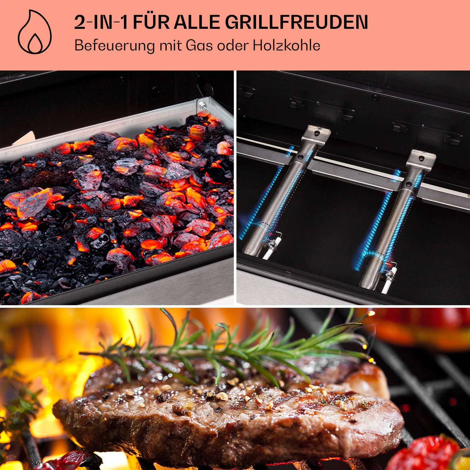 Kingsville 3.1 Kombigrill Gas + Kohle 10,9 KW 3+1 Brenner 3 Kingsville 3.1 Kombigrill Gas + Kohle 10,9 KW 3+1 Brenner – Bild 3