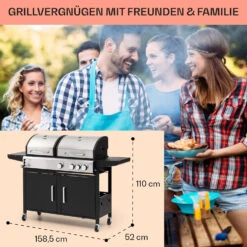 Kingsville 3.1 Kombigrill Gas + Kohle 10,9 KW 3+1 Brenner 14 Kingsville 3.1 Kombigrill Gas + Kohle 10,9 KW 3+1 Brenner -Warmekuche Pro Geschaft 10040270 de 0007 usp