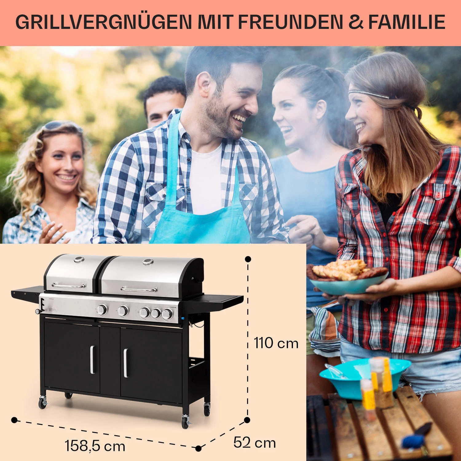 Kingsville 4.1 Kombigrill Gas + Kohle 13,7 KW 4+1 Brenner 7 Kingsville 4.1 Kombigrill Gas + Kohle 13,7 KW 4+1 Brenner – Bild 7