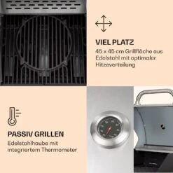 Lucifer 2 Gasgrill 2 X 3,6 KW Brenner 45x45cm Grill Edelstahl Mobil -Warmekuche Pro Geschaft 10040279 de 0004 logo