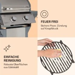 Lucifer 2 Gasgrill 2 X 3,6 KW Brenner 45x45cm Grill Edelstahl Mobil -Warmekuche Pro Geschaft 10040279 de 0007 logo