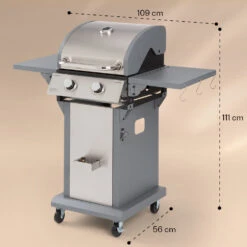 Lucifer 2 Gasgrill 2 X 3,6 KW Brenner 45x45cm Grill Edelstahl Mobil -Warmekuche Pro Geschaft 10040279 yy 0008 dimensions