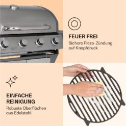 Lucifer 4 Gasgrill 4 X 3,6 KW Brenner 69x45cm Grill Edelstahl Mobil -Warmekuche Pro Geschaft 10040281 de 0007 logo