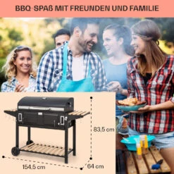 Aberdeen Double Holzkohlegrill Smoker Thermometer 2 Seitentische Mobil -Warmekuche Pro Geschaft 10040293 de 0007 usp